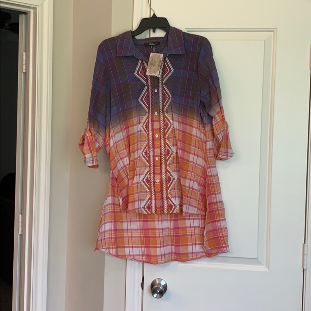 Plaid tunic